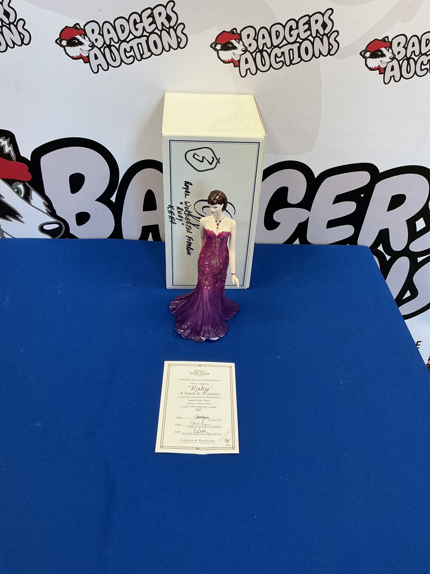 273 Comptonwoodhouse Ruby Porcelain figurine with certificate and box