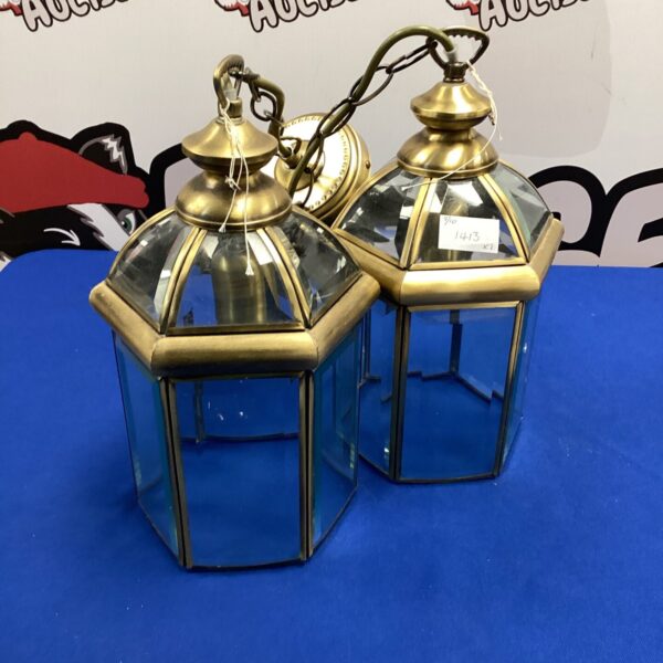 Vintage brass lantern ceiling lights, classic home lighting fixture.