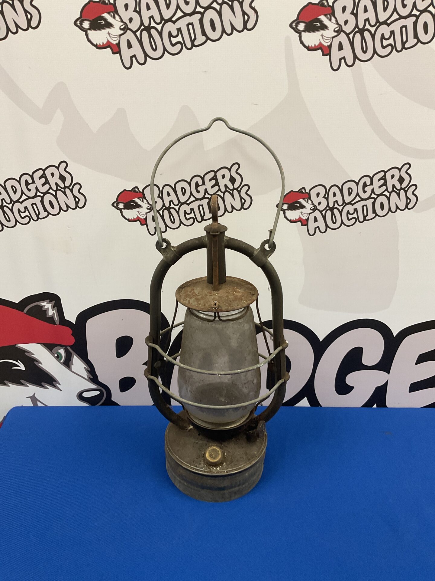 053 Vintage paraffin storm lantern