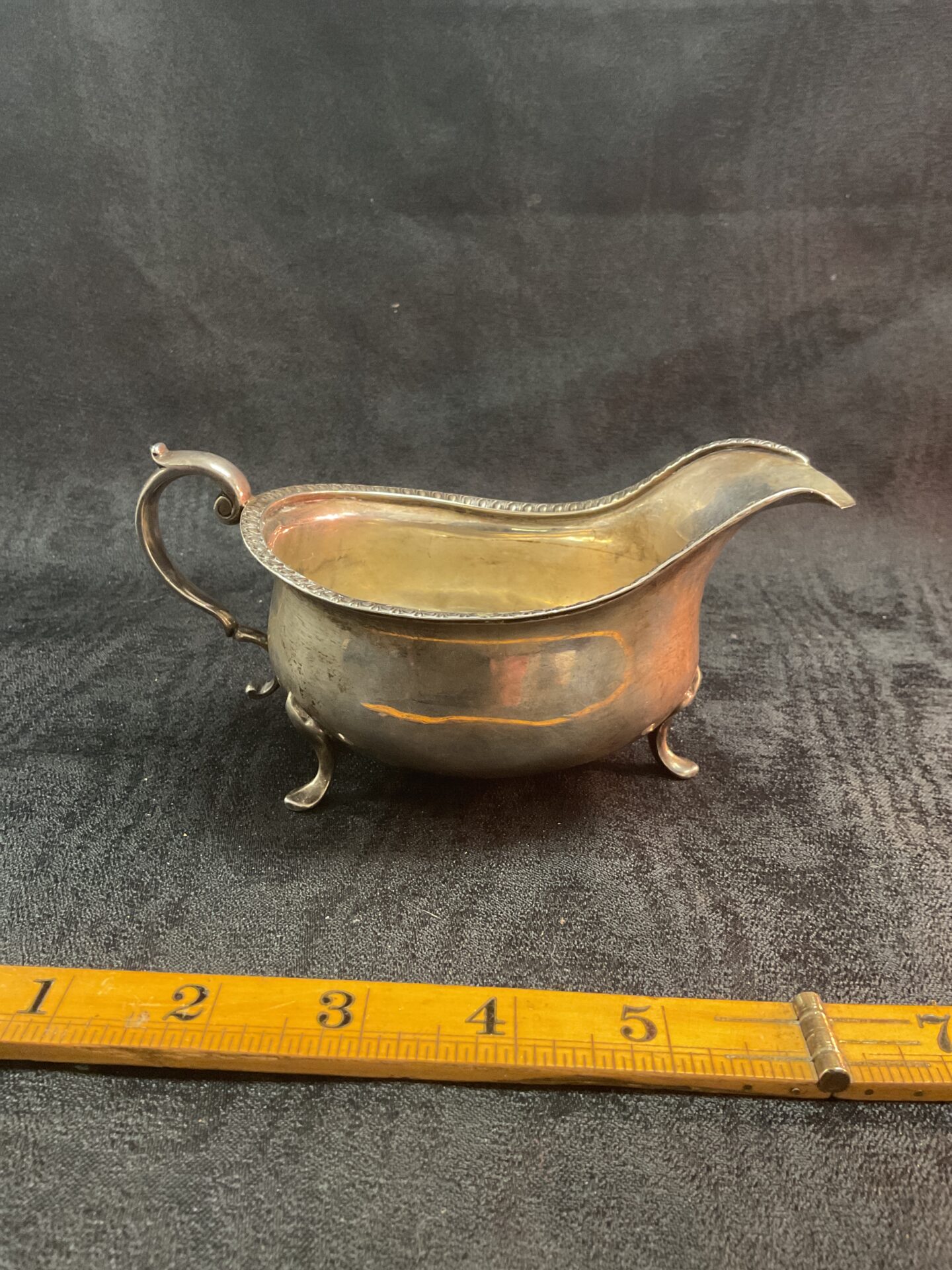 946 Hallmarked sterling silver sauce boat 173.7g