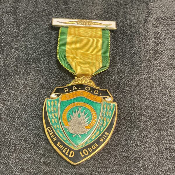 Silver gilt R.A.O.B. jewel for Green Shield Lodge 9118.