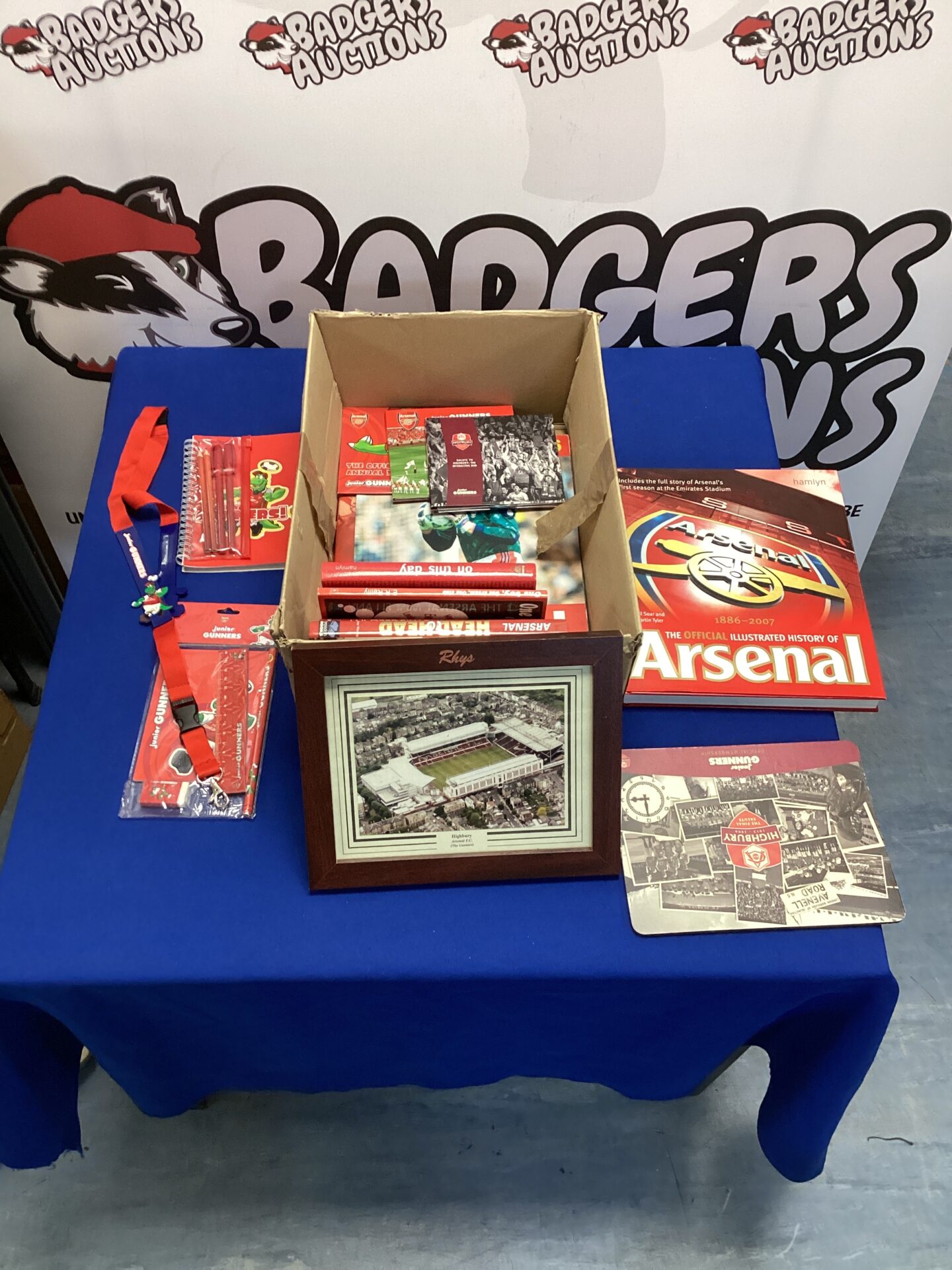 546 Box Arsenal Football books cds ect