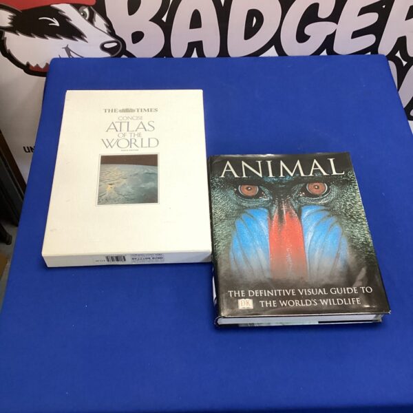 Times Concise Atlas of the World with Animal Wildlife Guide book.
