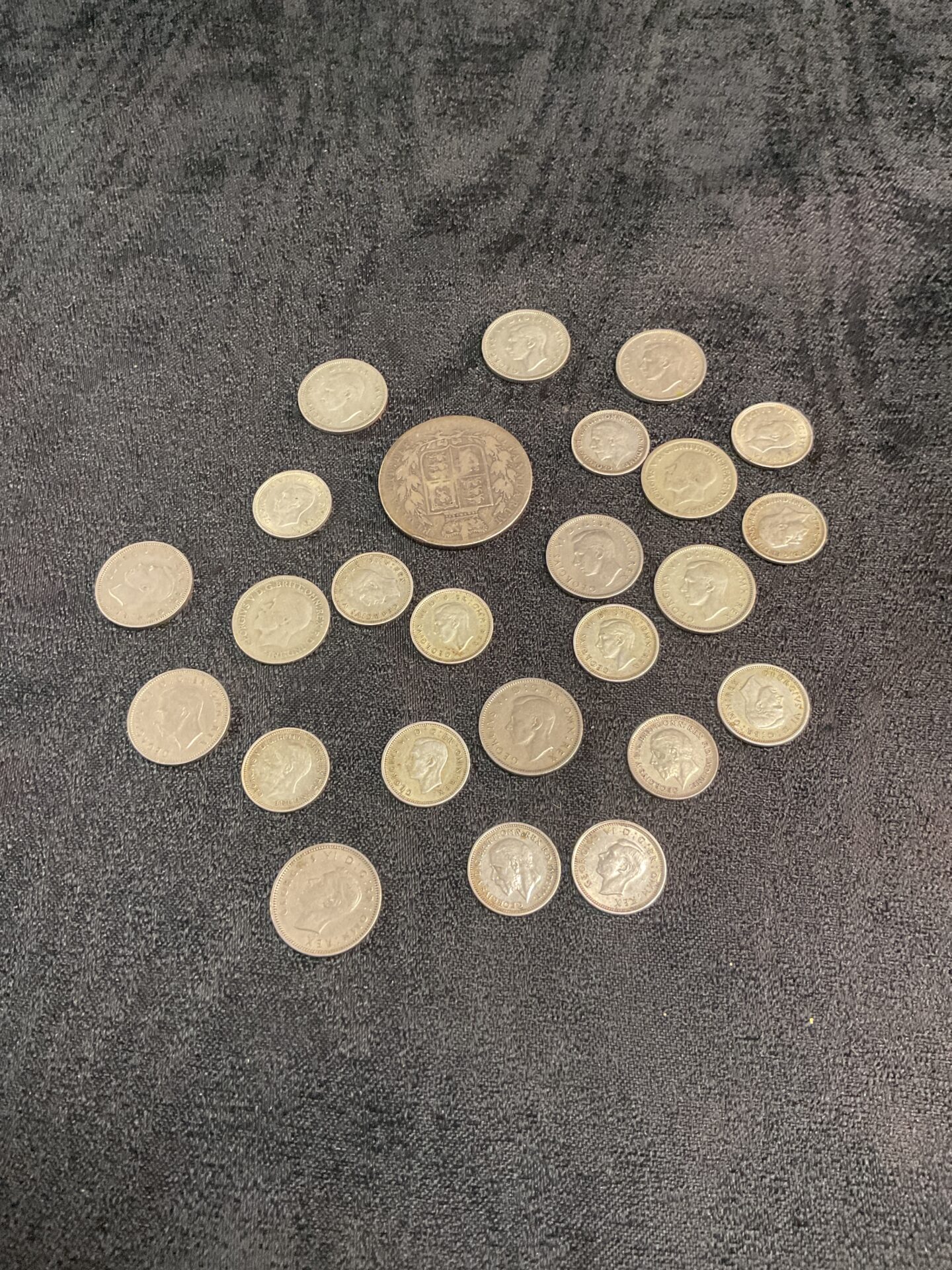 839 Collection of silver and part silver coins