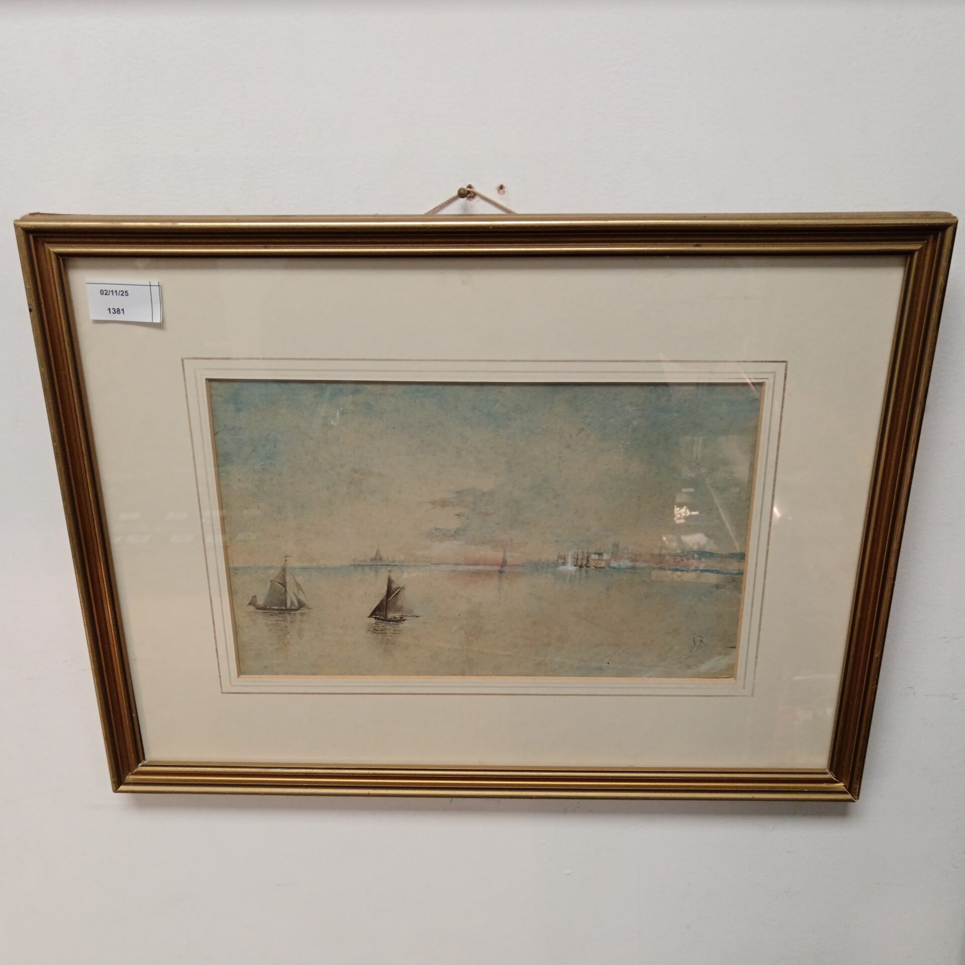 885 joseph rettori watercolour view of venice monogrammed