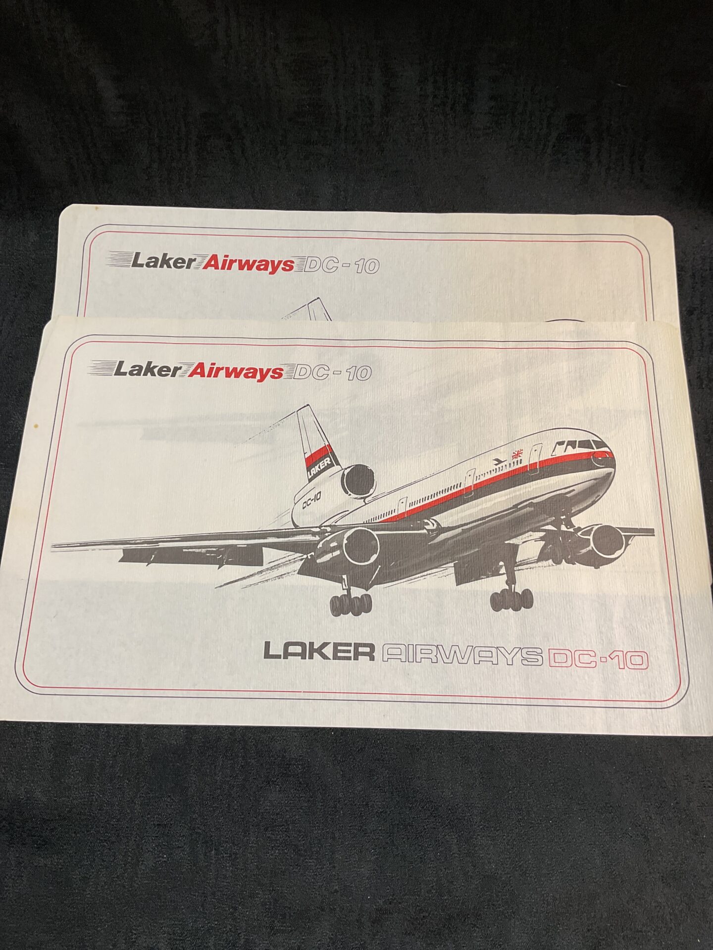905 Laker Airways Dc10 paper tray covers