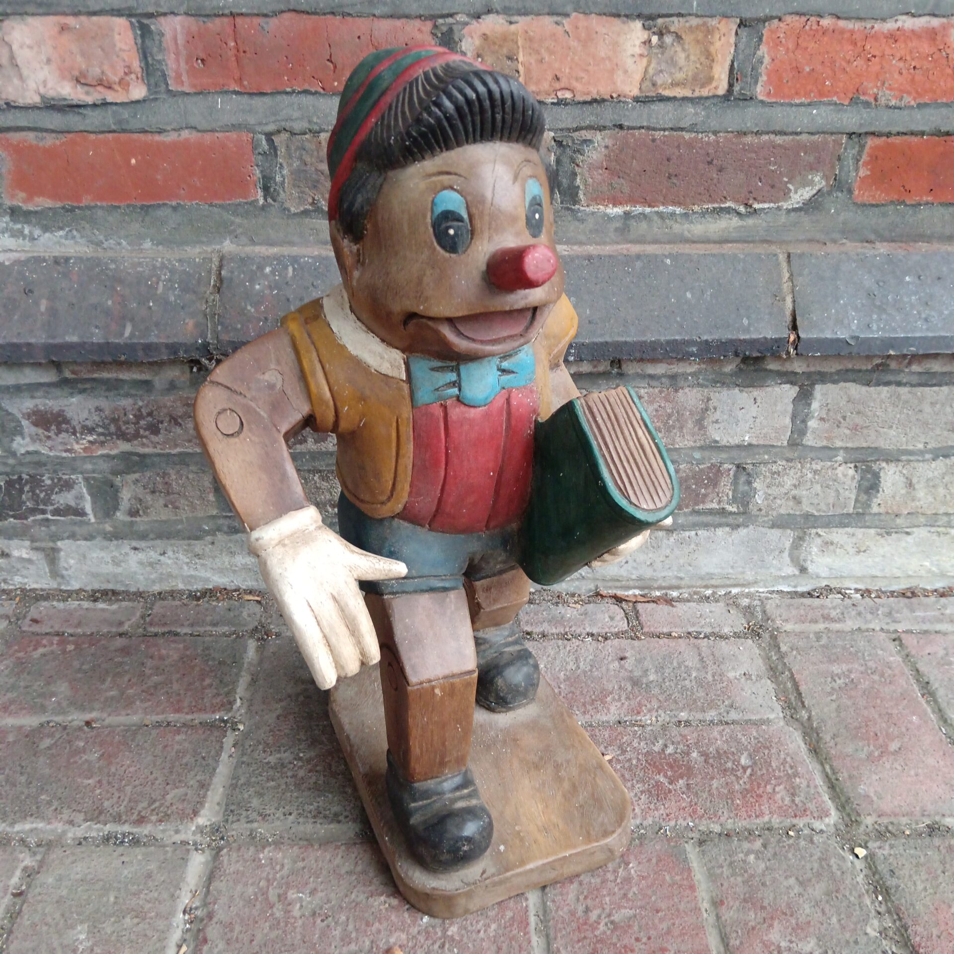 007 large hand carved wooden pinocchio 20″ tall