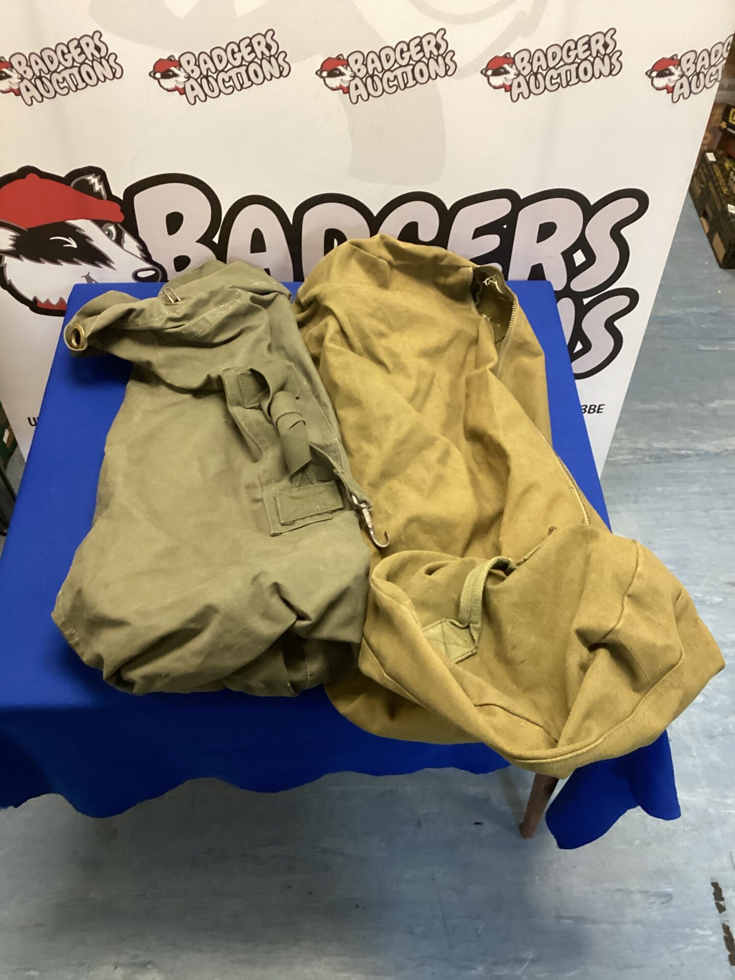 569 Two military kit bags