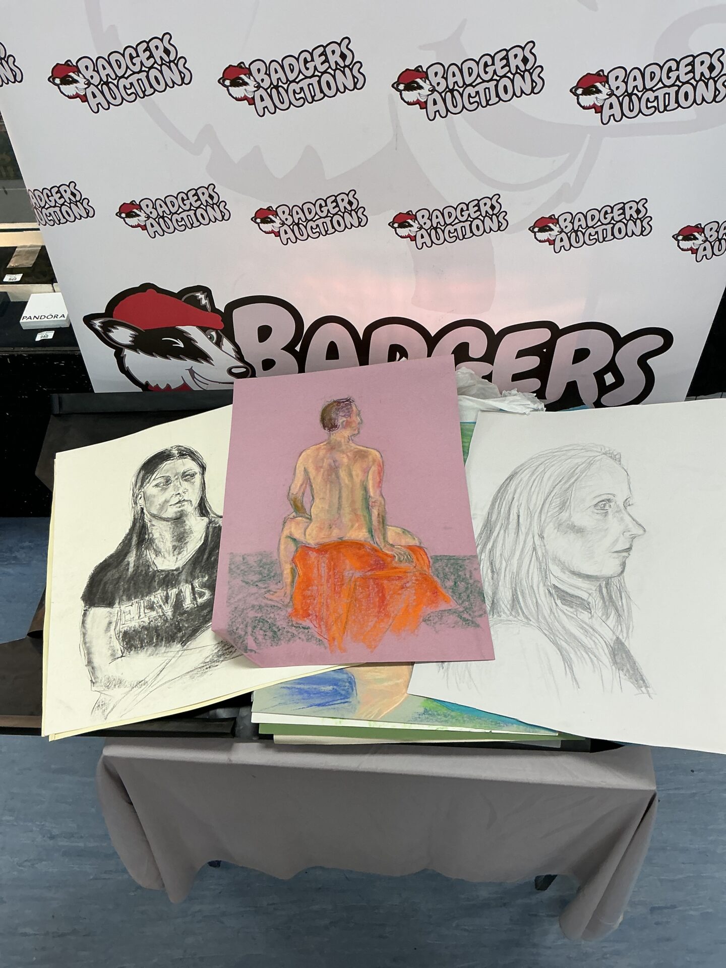 766 Studio Portfolio with pastel drawings
