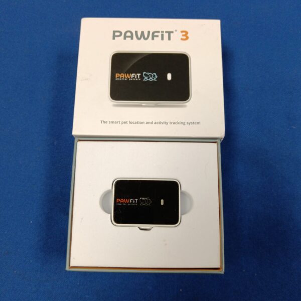 Pawfit 3 pet tracker system in packaging.