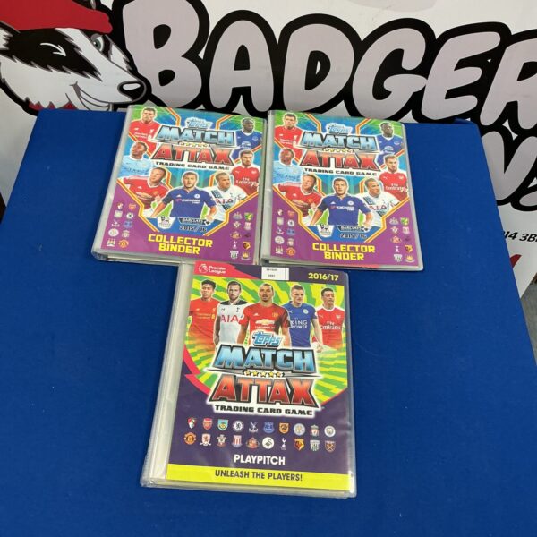 2016/17 Premier League Match Attax trading card album, showing cover design.