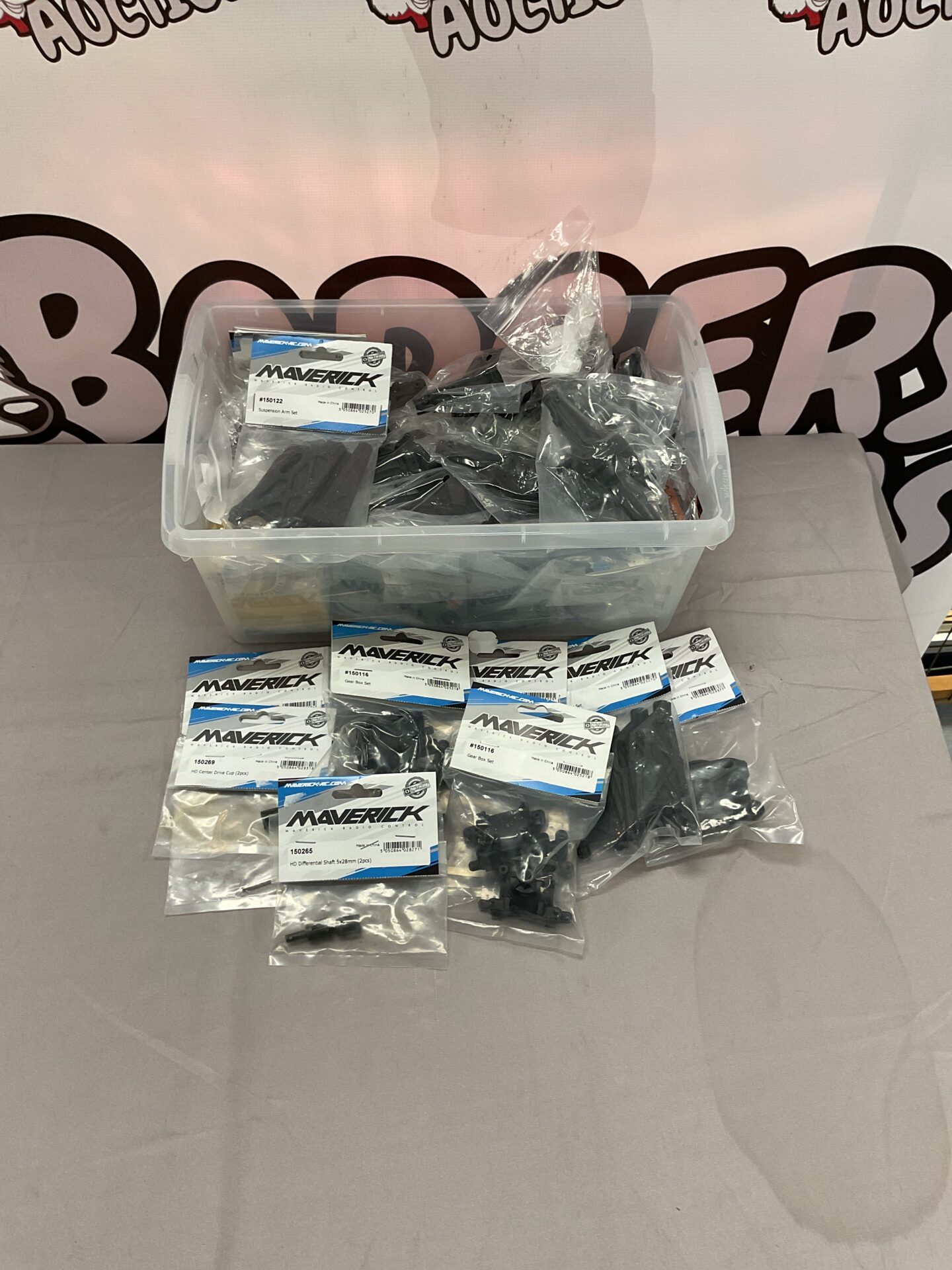 388 Box of model rc parts and accessories inc maverick
