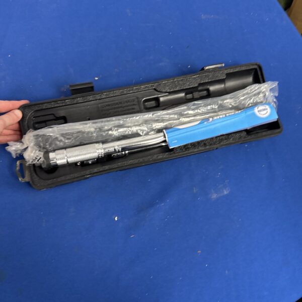 Silverline 1/2 inch drive torque wrench in a case.