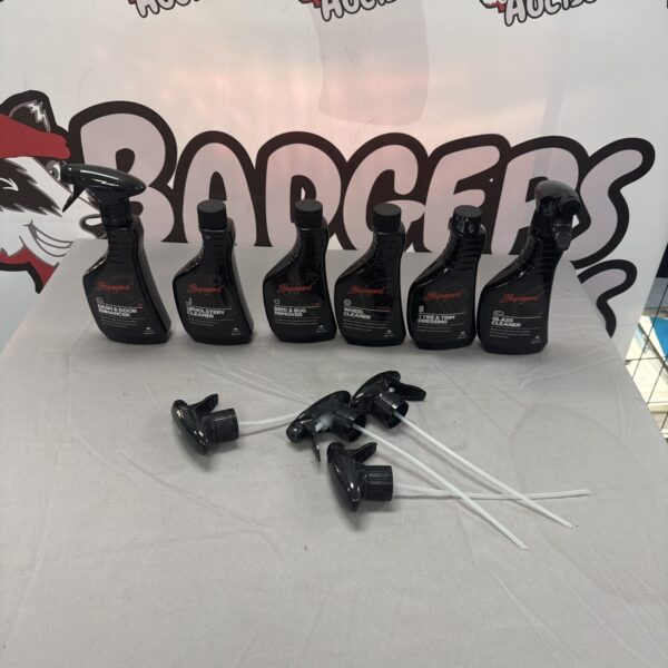 Supagard car cleaning chemicals selection for vehicle detailing.