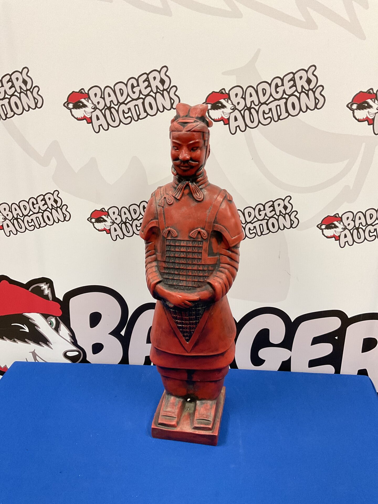 017 Large resin Chinese terracotta warrior statue 23” tall