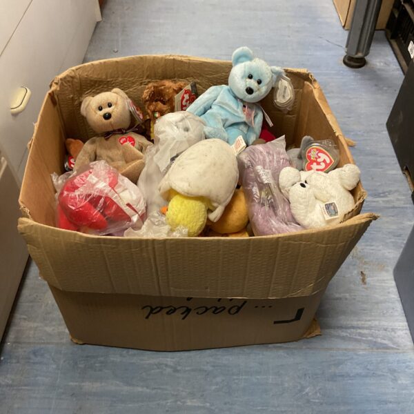 Large lot of vintage Ty Beanie Babies with tags.