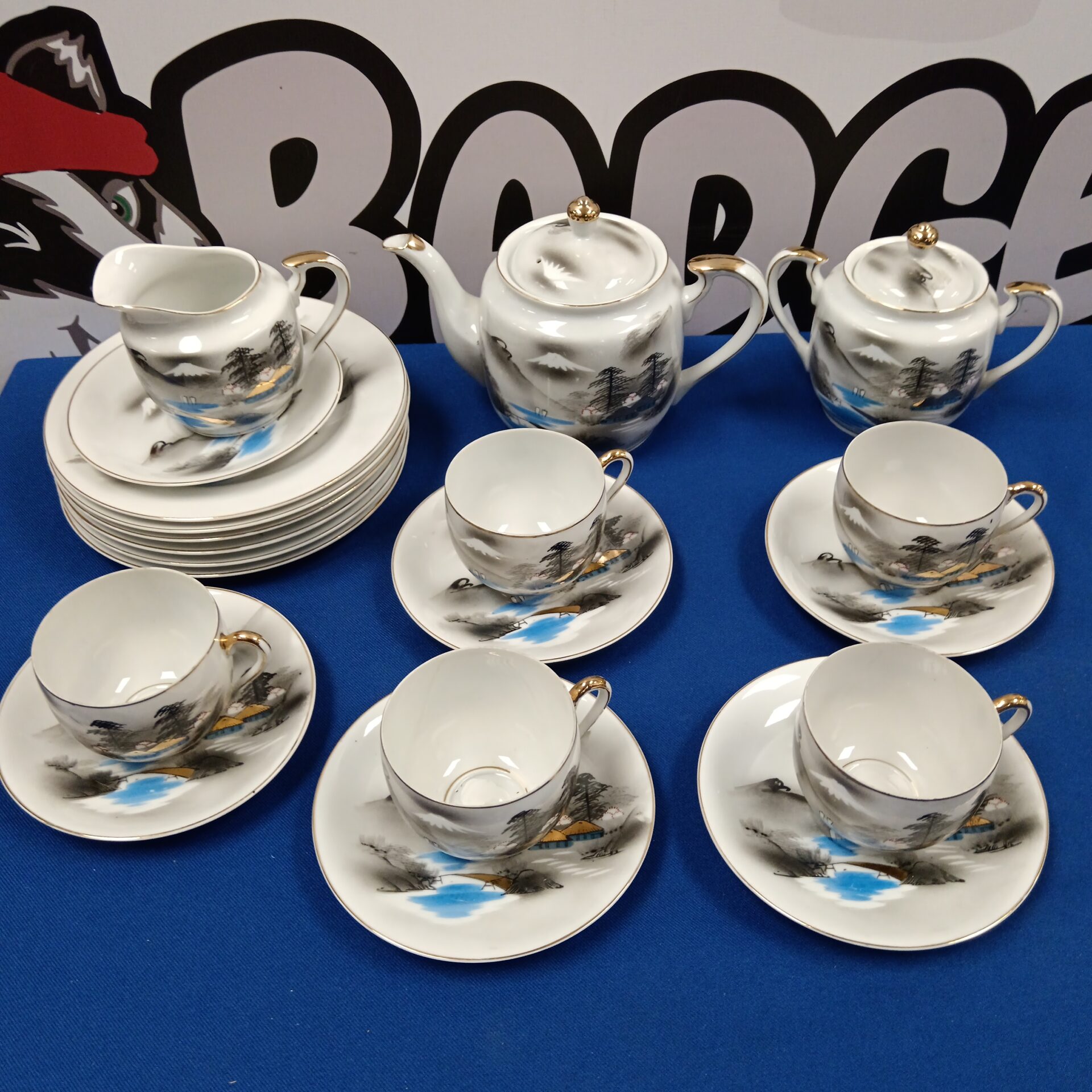 082 Vintage geisha girl porcelain teaset