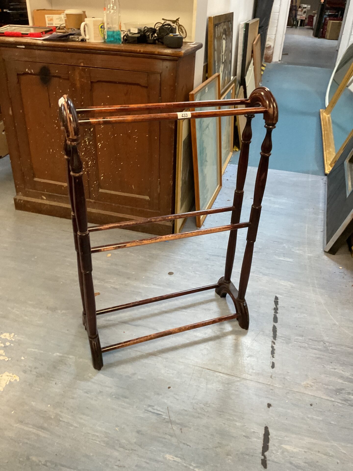 433 Vintage Mahogany Towel Rail