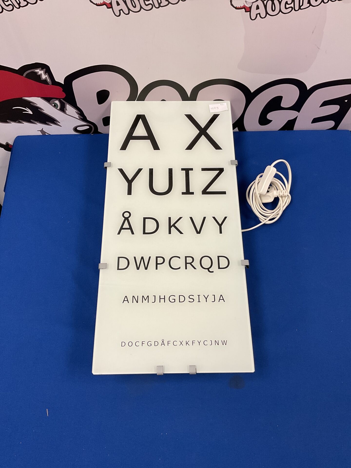 004 Vintage opticians alphabet light box