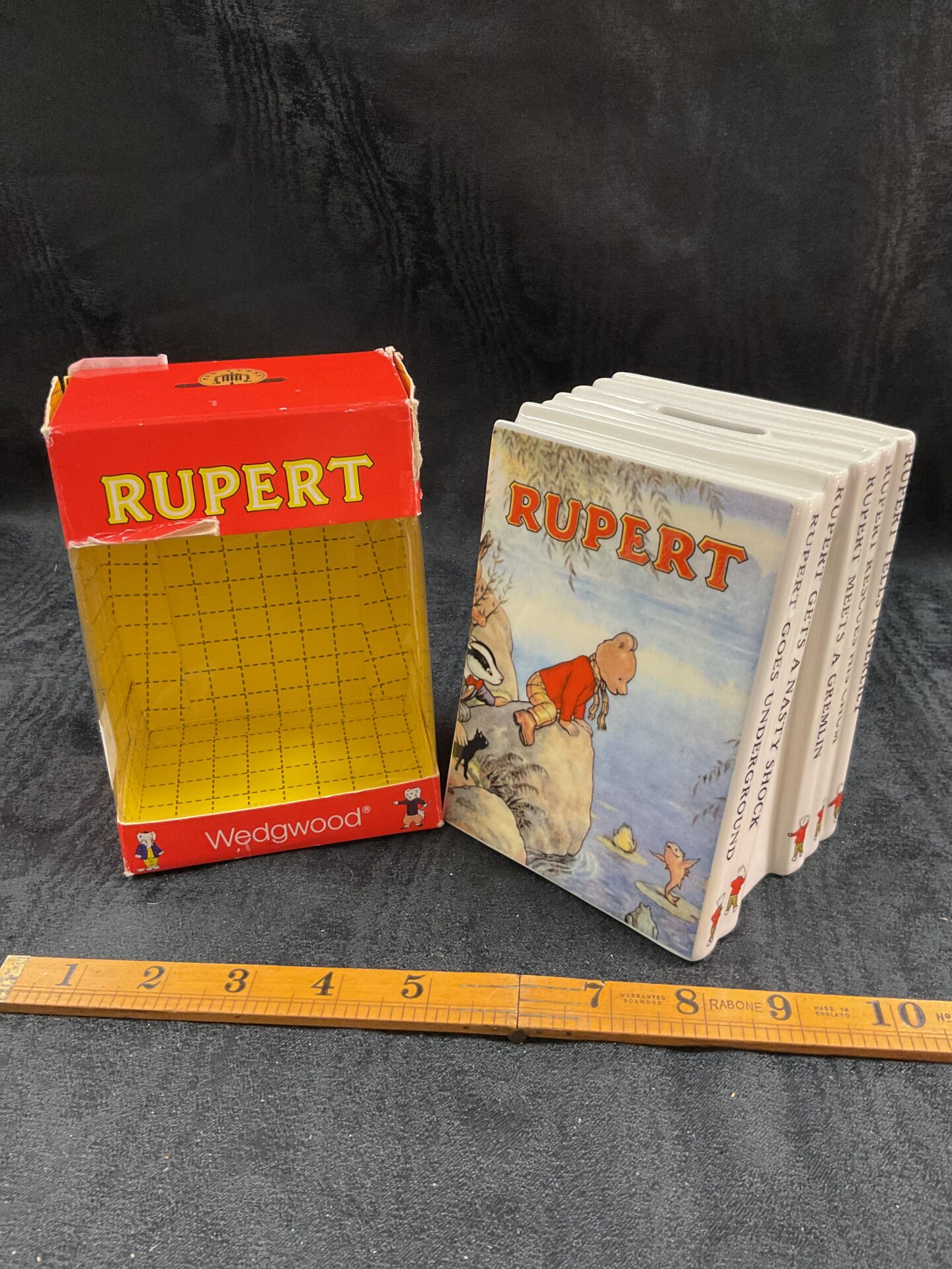 887 Wedgwood Rupert Bear Book end money box