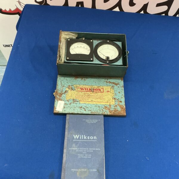 Vintage Wilkinson Amperes meter in original box with instructions.