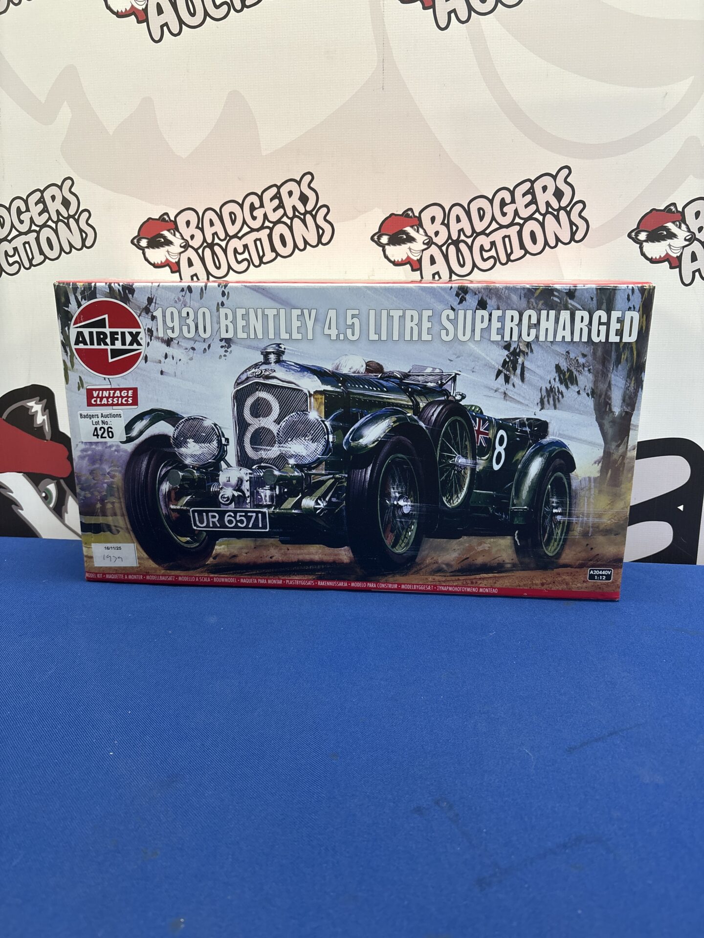 426 New Sealed Airfix 1930 Bentley 4.5 Litre Supercharged 1:12 Model Kit