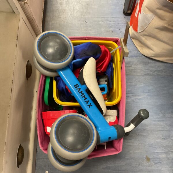 Blue Bammax kids balance bike for toddlers.