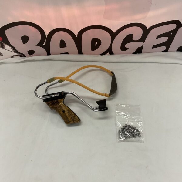 Barnett Diablo slingshot with wrist brace for outdoor recreation.