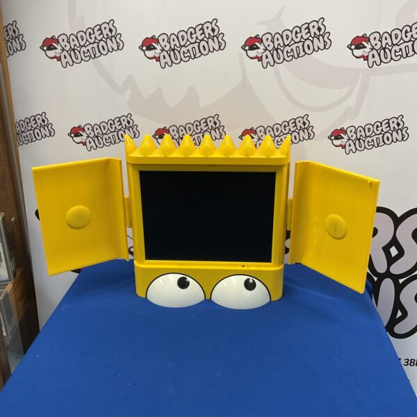 Yellow Bart Simpson television, vintage 1990s collectible.