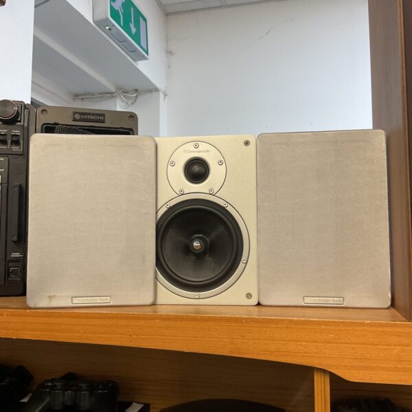 Pair of vintage Cambridge Audio S30 bookshelf speakers in good condition.