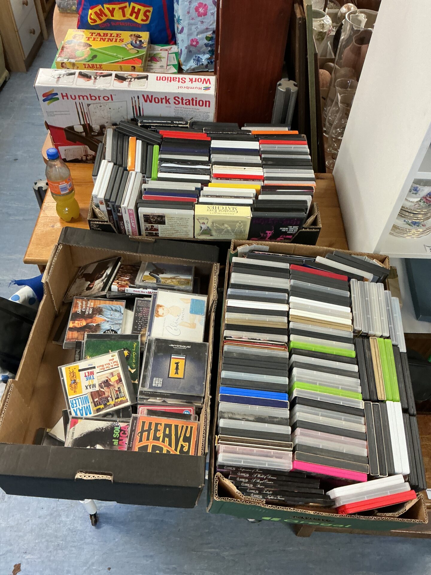 278 Three trays of CDs and DvDs