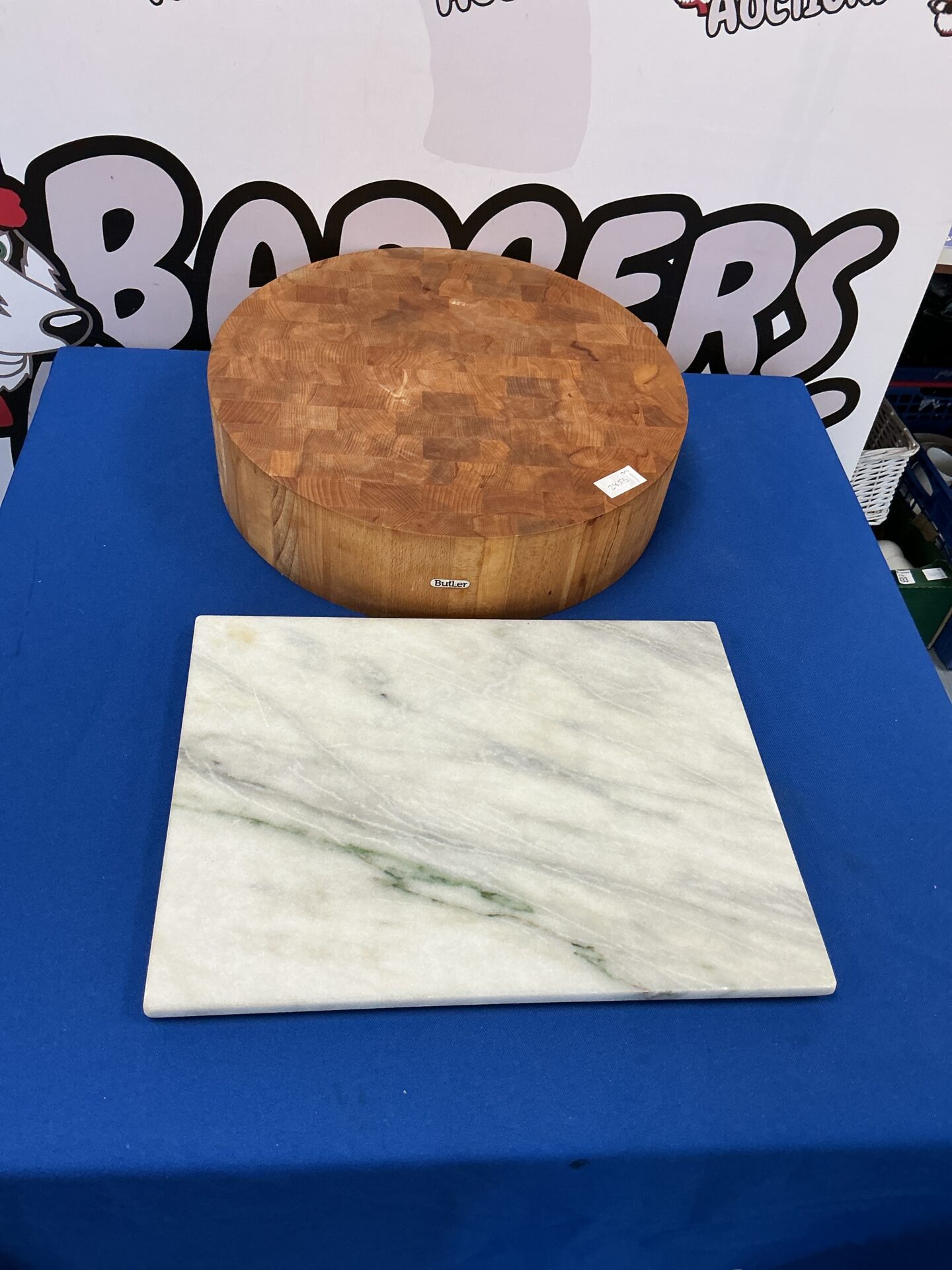 365 Butler Chopping block with marble chopping board