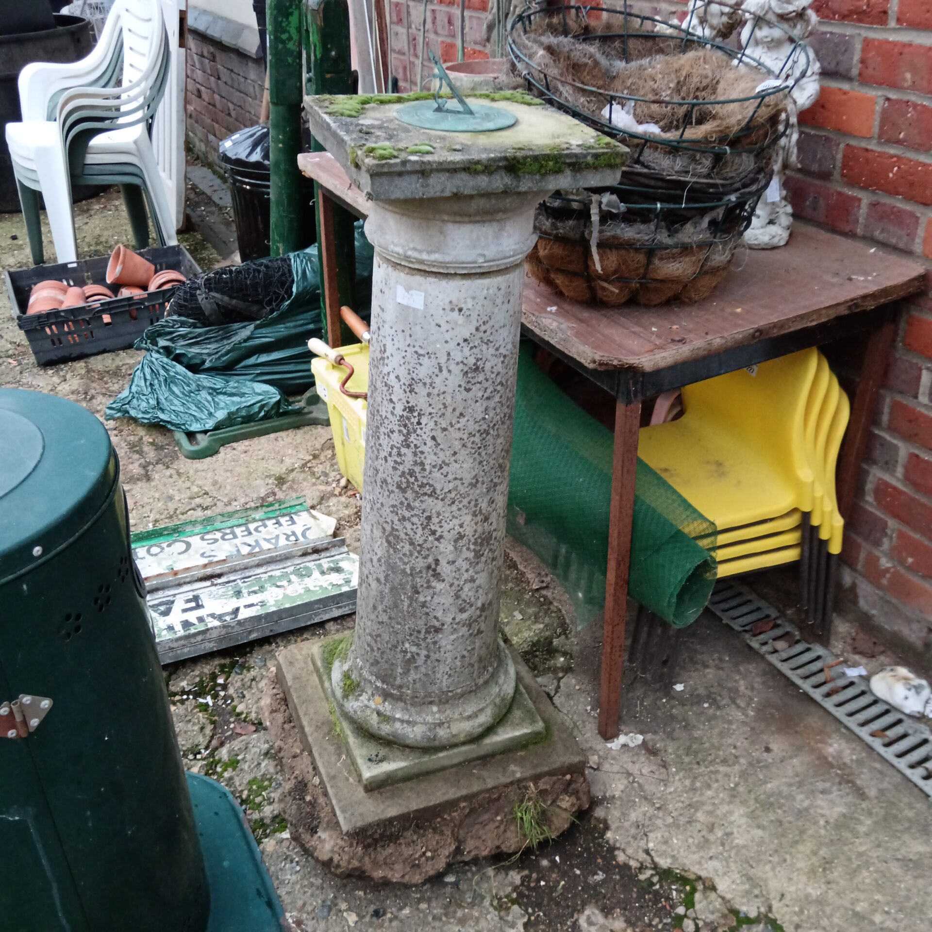 1261 Bronze sundial on Large concrete plinth