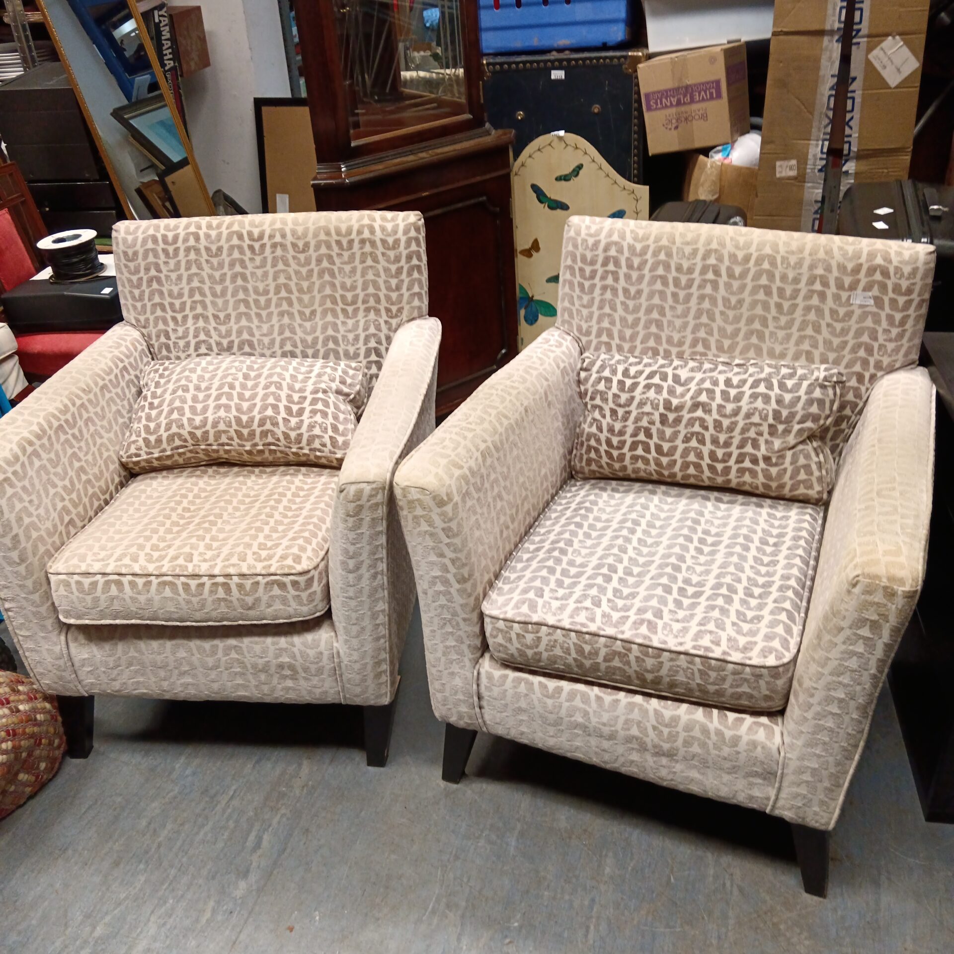 1279 Pair of Boraca Marlow designer armchairs