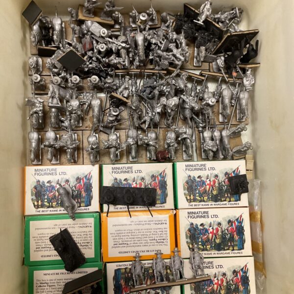 Large lot of English Civil War lead miniature soldiers.