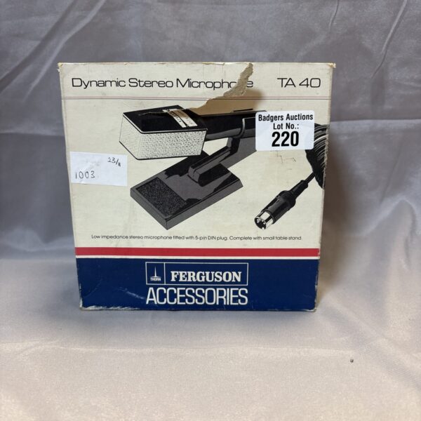 Vintage Ferguson TA 40 dynamic stereo microphone for audio recording.