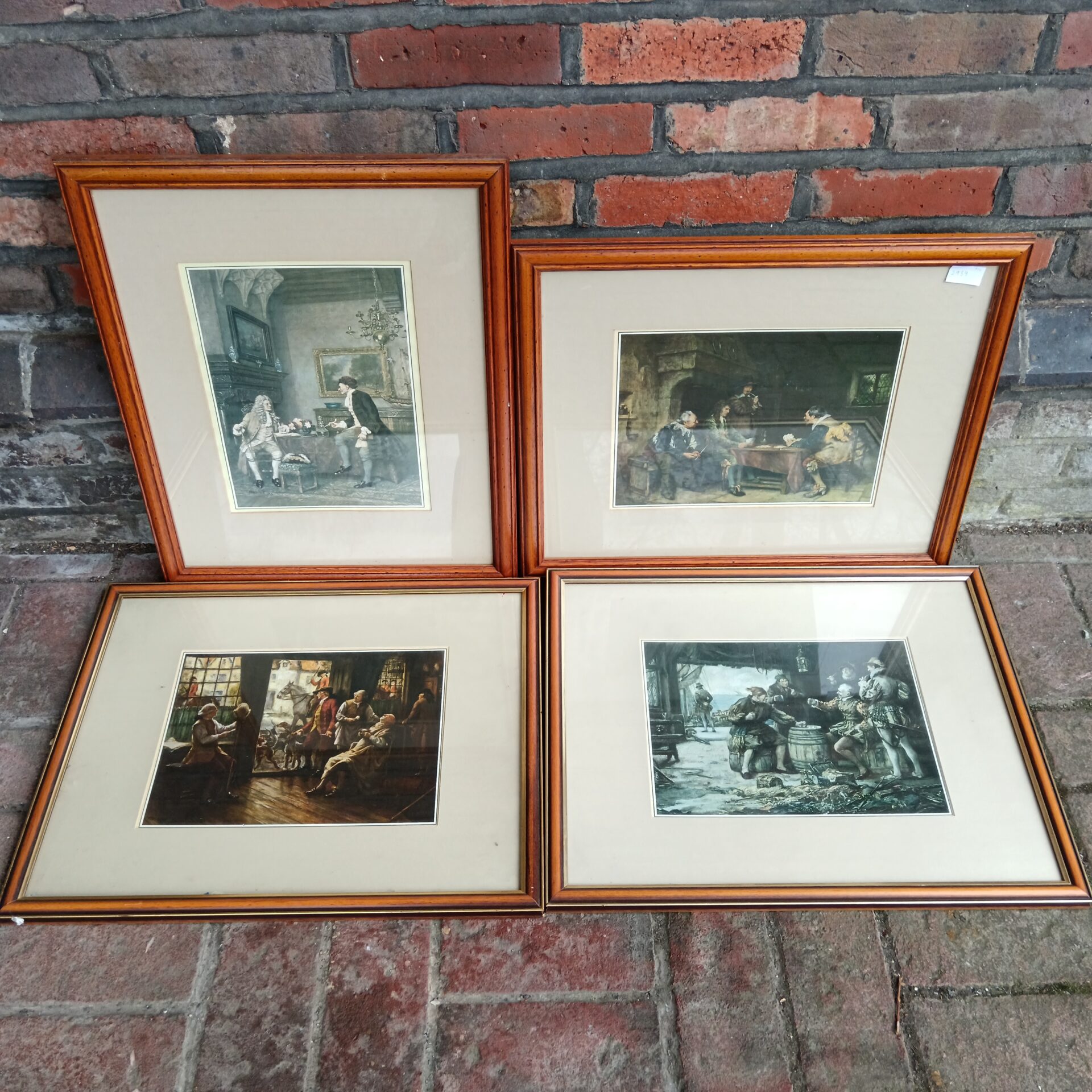 787 Set of 4 framed F M Bennett prints