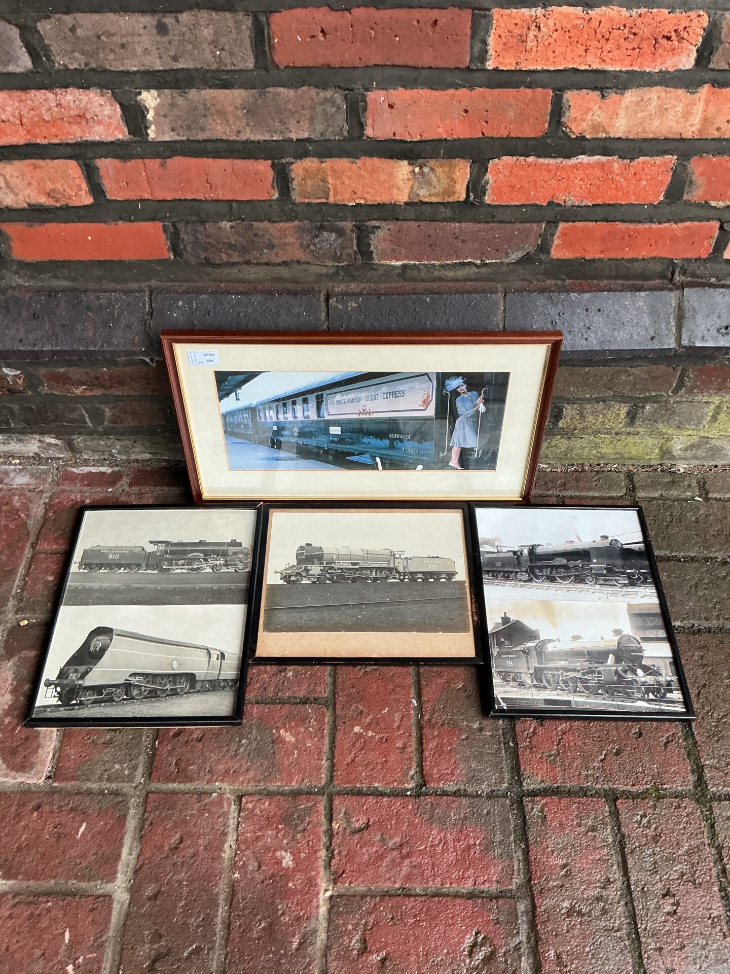 771 Four framed steam train photographs