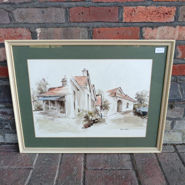 Vintage G Walker watercolour painting of a house on Tintern Avenue.