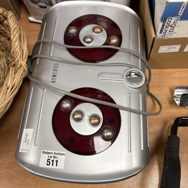 Homedics dual foot massager for relaxing foot therapy at home.