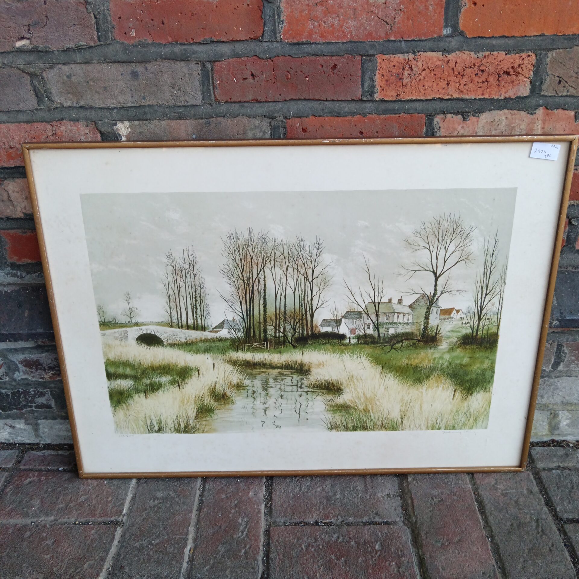 712 Jeremy king signed limited edition print titled Cornish farm