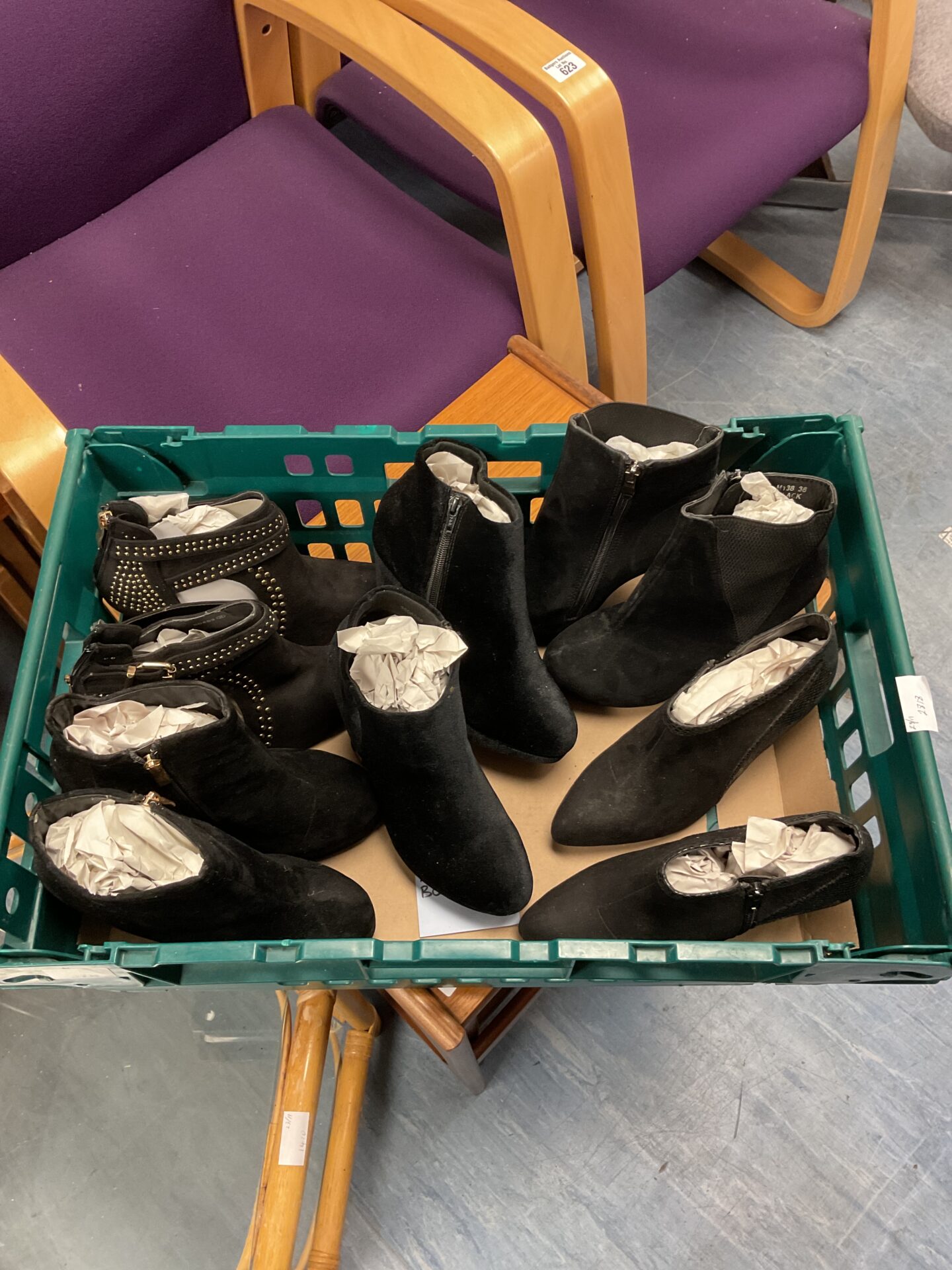 574 5 pairs of new ladies ankle boots size 5