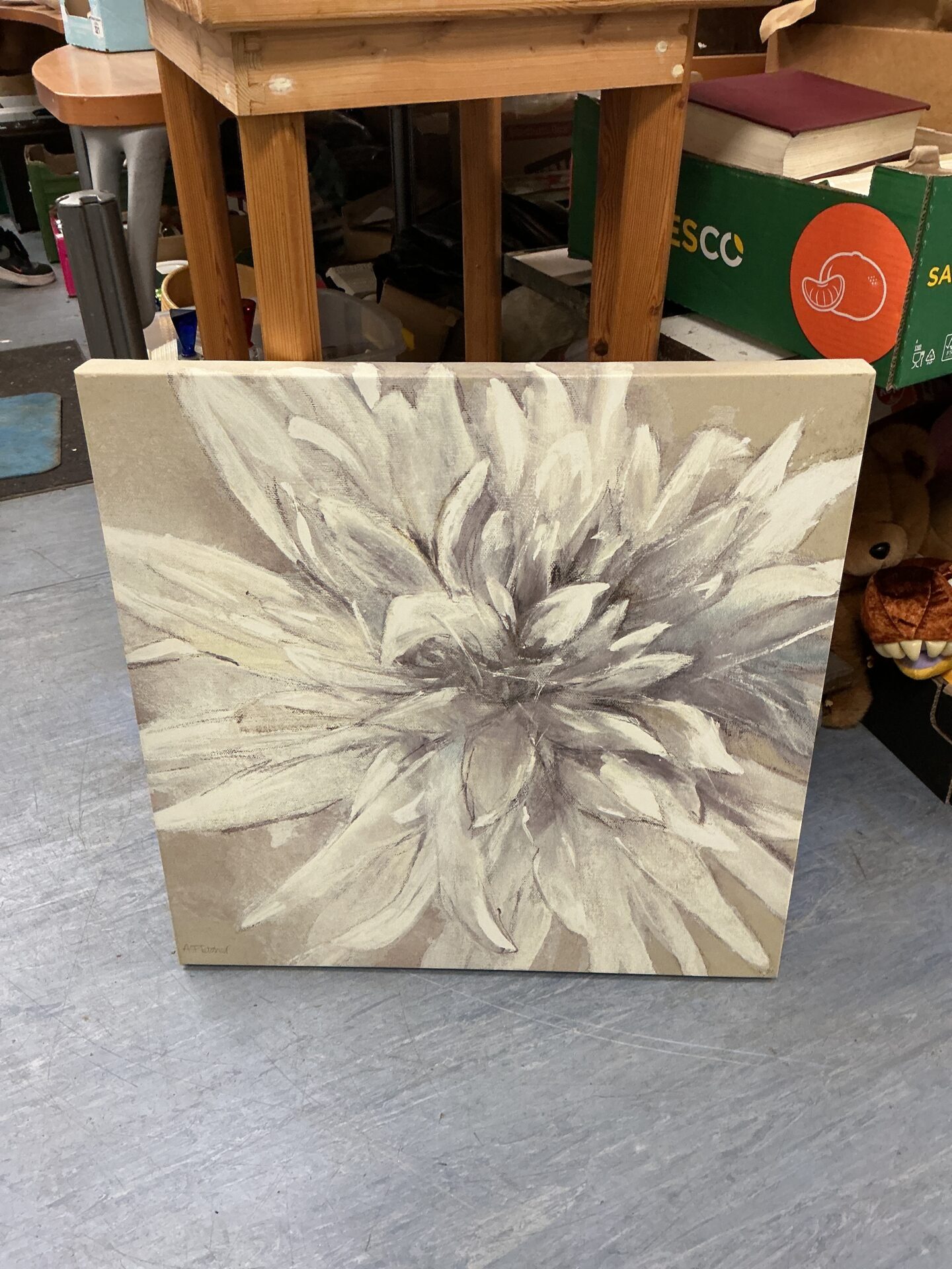 824 A fletcher canvas print of a lotus flower