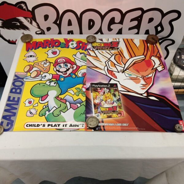 Vintage Nintendo Gameboy poster featuring Mario and Yoshi.