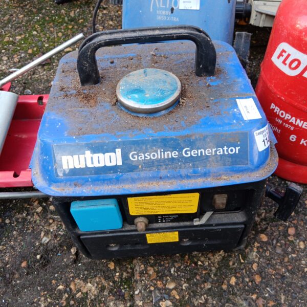 Blue vintage Nutool gasoline generator for sale.