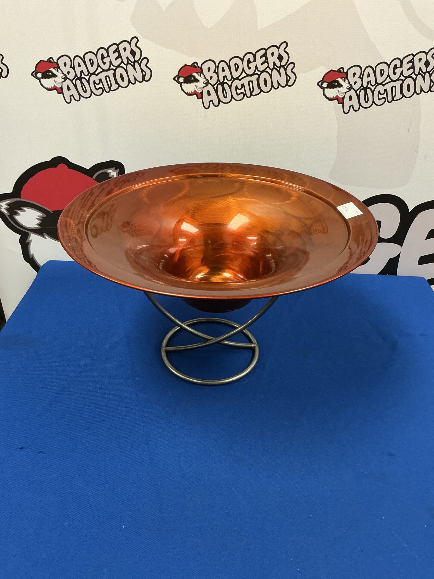 371 Spun metal Orange Bowl With stand