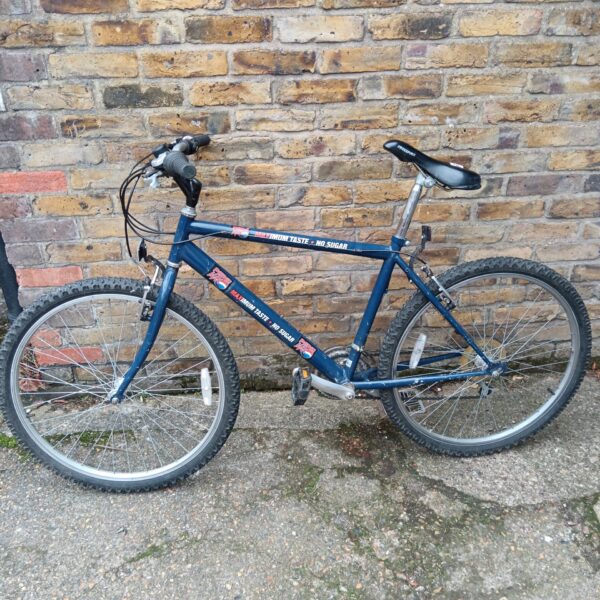 Blue Pepsi Max mountain bike, vintage promotional bicycle.
