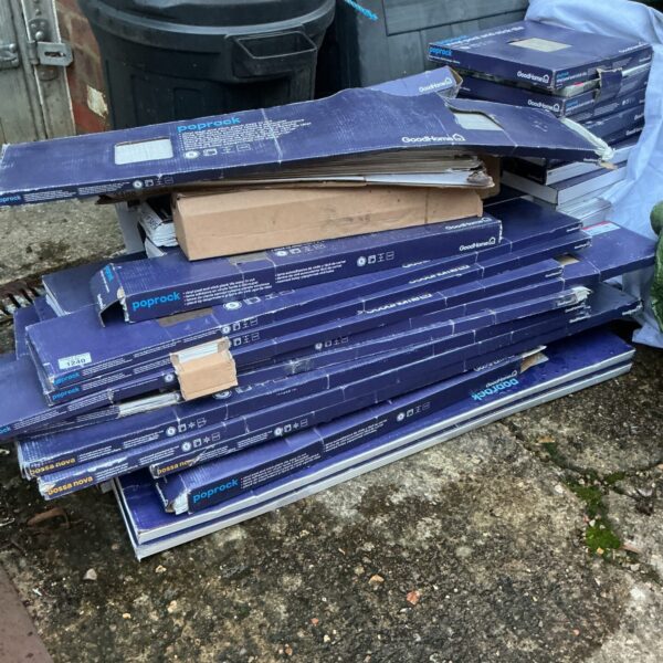Large lot of Pop Rock vinyl peel and stick flooring planks and tiles.
