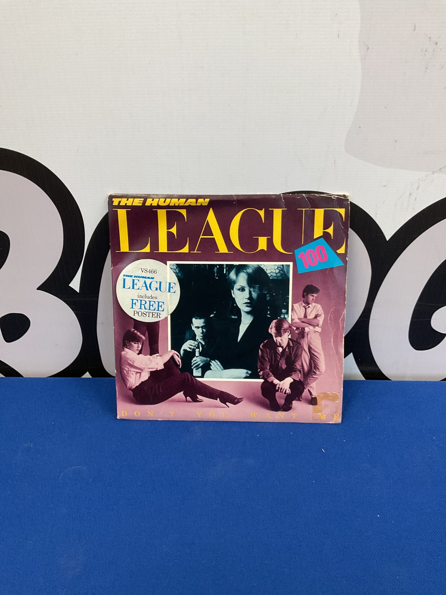 129 The Human League Don’t You Want Me 7” with poster