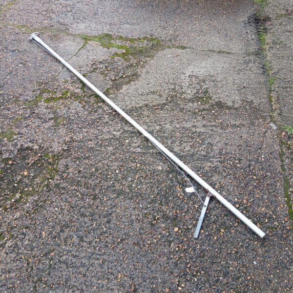 Metal tree lopper pole for pruning high branches.